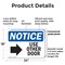 Signmission Use Other Door (Right Arrow), 24 in W x Rectangle, Plastic OS-2PACK-NS-P-1824-L-18804 - alternate 6